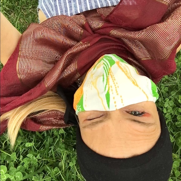 Fabric Face  Mask - Blue washable - Picture 4 of 6